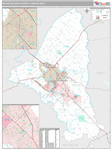 College Station-Bryan Wall Map Premium Style